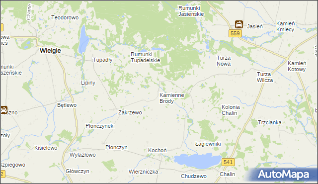 mapa Kamienne Brody, Kamienne Brody na mapie Targeo