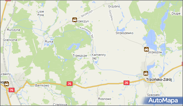 mapa Kamienny Jaz, Kamienny Jaz na mapie Targeo