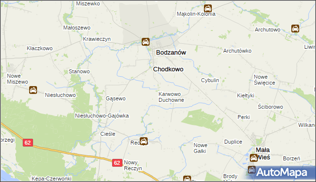 mapa Karwowo Duchowne, Karwowo Duchowne na mapie Targeo