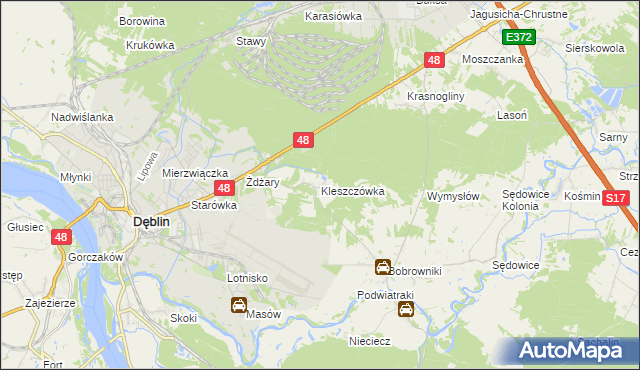 mapa Kleszczówka, Kleszczówka na mapie Targeo