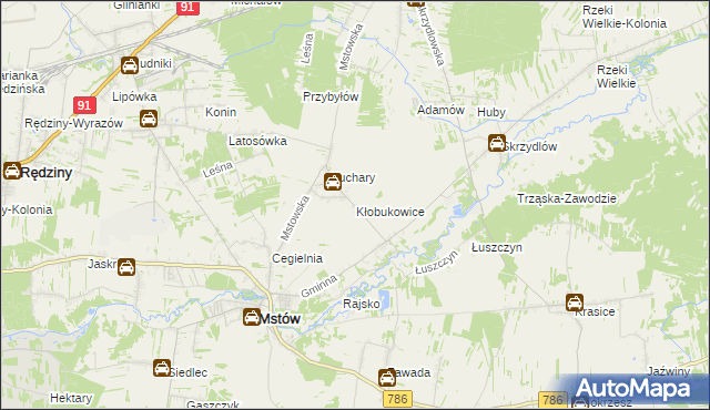mapa Kłobukowice, Kłobukowice na mapie Targeo