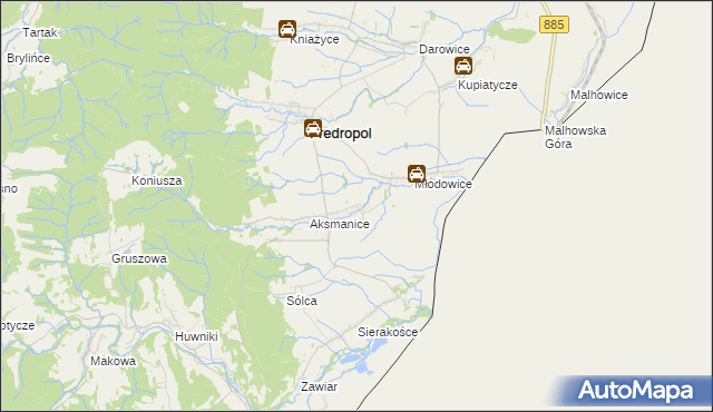 mapa Kłokowice, Kłokowice na mapie Targeo