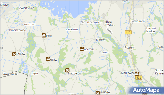 mapa Koperniki, Koperniki na mapie Targeo