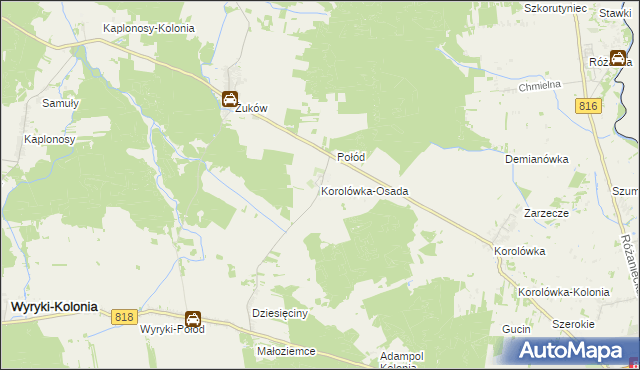 mapa Korolówka-Osada, Korolówka-Osada na mapie Targeo