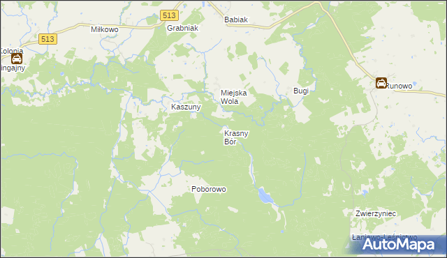 mapa Krasny Bór, Krasny Bór na mapie Targeo