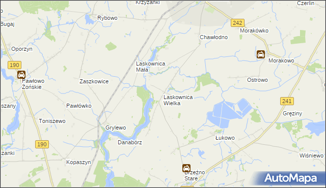 mapa Laskownica Wielka, Laskownica Wielka na mapie Targeo