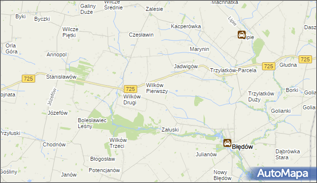 mapa Łaszczyn gmina Błędów, Łaszczyn gmina Błędów na mapie Targeo