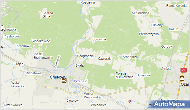 mapa Łysowody, Łysowody na mapie Targeo