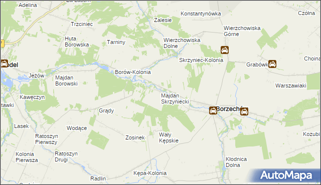 mapa Majdan Skrzyniecki, Majdan Skrzyniecki na mapie Targeo