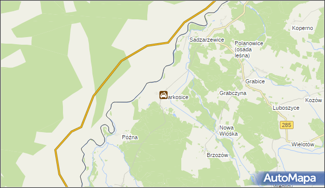 mapa Markosice, Markosice na mapie Targeo