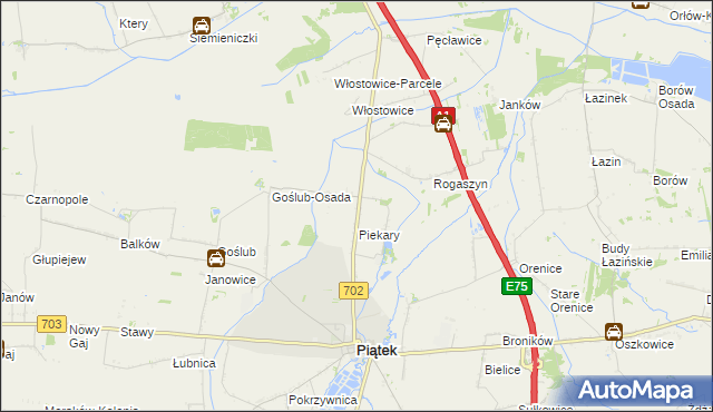 mapa Michałówka gmina Piątek, Michałówka gmina Piątek na mapie Targeo