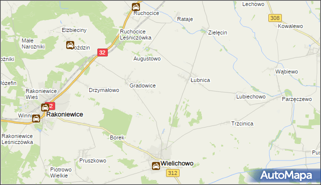 mapa Mokrzec gmina Wielichowo, Mokrzec gmina Wielichowo na mapie Targeo