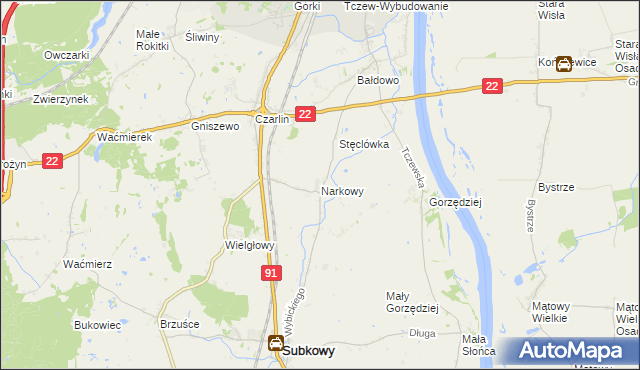 mapa Narkowy, Narkowy na mapie Targeo
