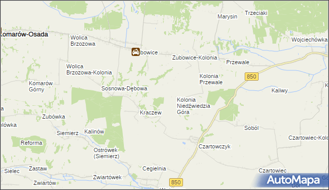 mapa Niedźwiedzia Góra, Niedźwiedzia Góra na mapie Targeo