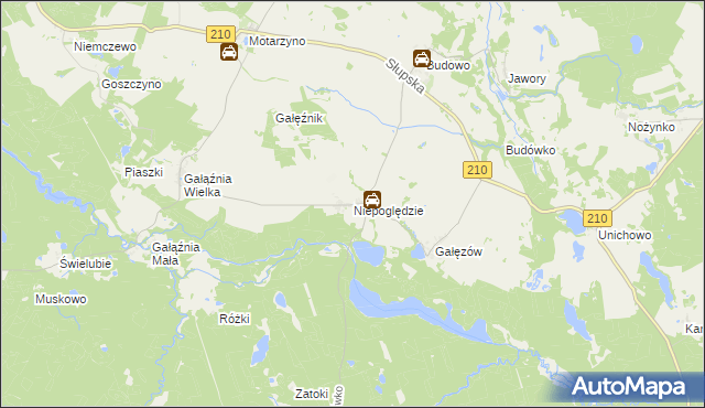 mapa Niepoględzie, Niepoględzie na mapie Targeo