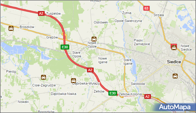 mapa Nowe Iganie, Nowe Iganie na mapie Targeo