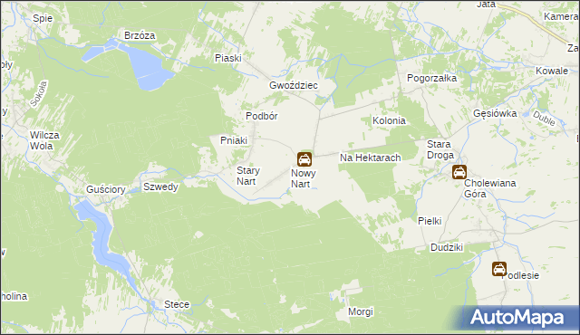 mapa Nowy Nart, Nowy Nart na mapie Targeo