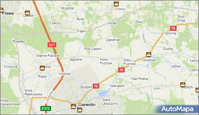 mapa Nowy Puznów, Nowy Puznów na mapie Targeo