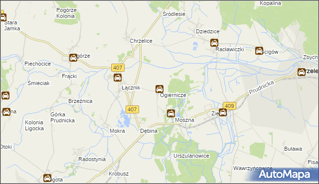 mapa Ogiernicze, Ogiernicze na mapie Targeo