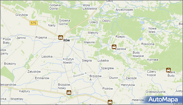 mapa Olszowiec gmina Iłów, Olszowiec gmina Iłów na mapie Targeo