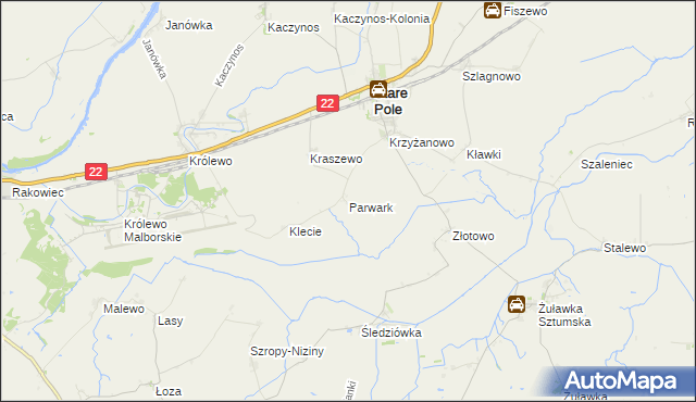 mapa Parwark, Parwark na mapie Targeo