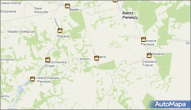 mapa Piłatka gmina Godziszów, Piłatka gmina Godziszów na mapie Targeo