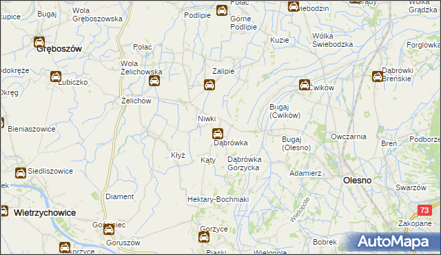 mapa Pilcza Żelichowska, Pilcza Żelichowska na mapie Targeo