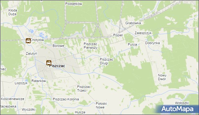 mapa Piszczac Drugi, Piszczac Drugi na mapie Targeo