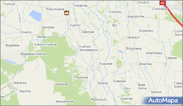 mapa Podłużyce, Podłużyce na mapie Targeo