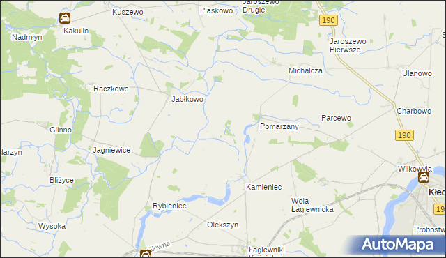 mapa Pomarzanki gmina Skoki, Pomarzanki gmina Skoki na mapie Targeo