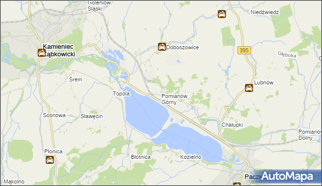 mapa Pomianów Górny, Pomianów Górny na mapie Targeo