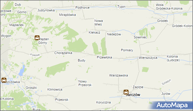 mapa Przewłoka gmina Jarczów, Przewłoka gmina Jarczów na mapie Targeo