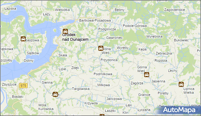 mapa Przydonica, Przydonica na mapie Targeo