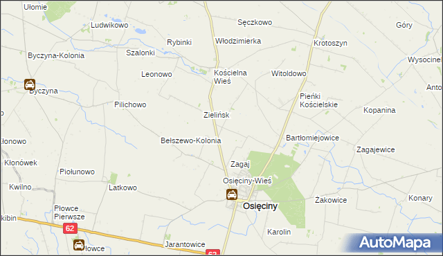 mapa Pułkownikowo, Pułkownikowo na mapie Targeo