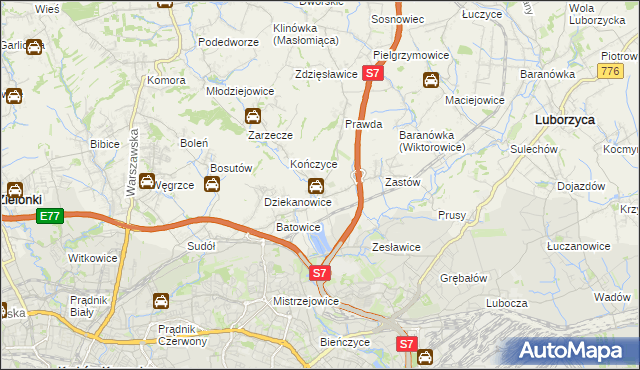 mapa Raciborowice gmina Michałowice, Raciborowice gmina Michałowice na mapie Targeo