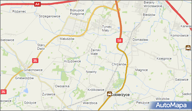 mapa Racławice Wielkie, Racławice Wielkie na mapie Targeo