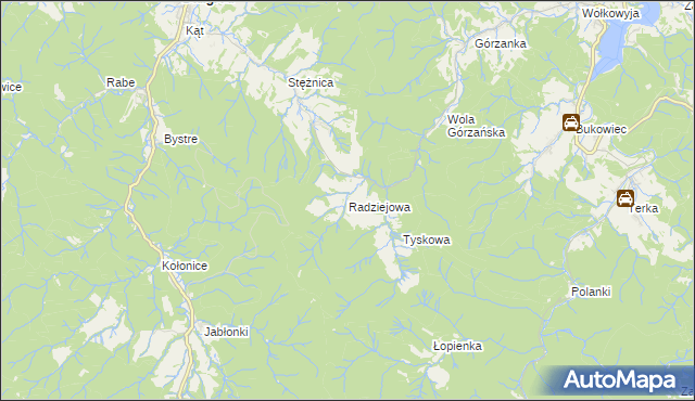 mapa Radziejowa, Radziejowa na mapie Targeo