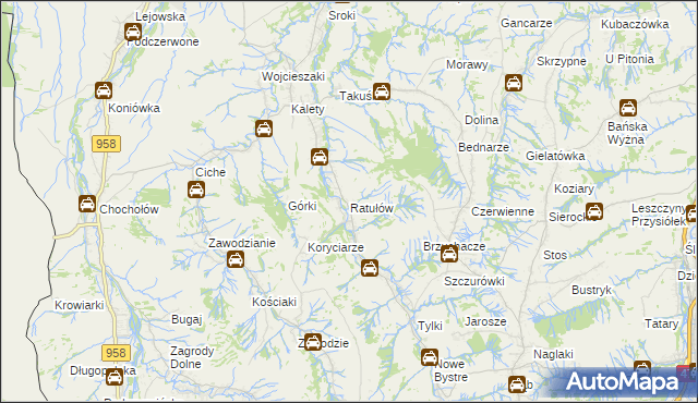 mapa Ratułów, Ratułów na mapie Targeo