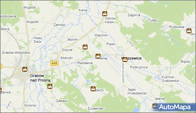 mapa Renta, Renta na mapie Targeo