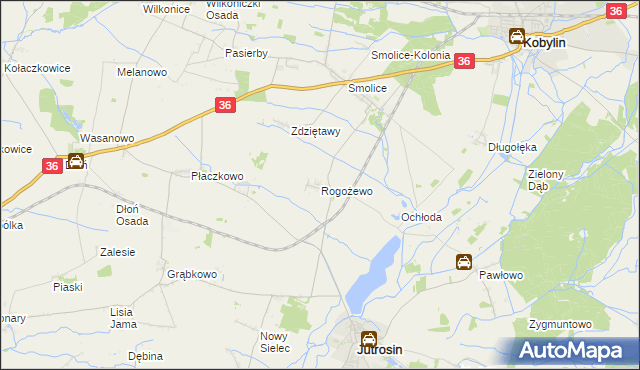 mapa Rogożewo, Rogożewo na mapie Targeo