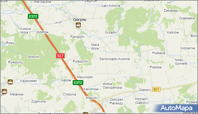 mapa Samorządki-Kolonia, Samorządki-Kolonia na mapie Targeo