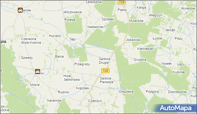 mapa Sarbice Drugie, Sarbice Drugie na mapie Targeo