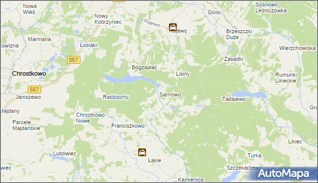 mapa Sarnowo gmina Skępe, Sarnowo gmina Skępe na mapie Targeo
