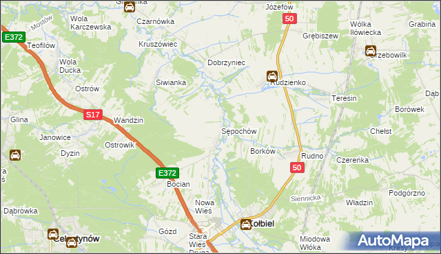 mapa Sępochów, Sępochów na mapie Targeo