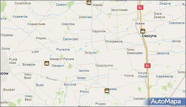 mapa Siedlew, Siedlew na mapie Targeo