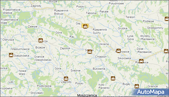 mapa Sitnica gmina Biecz, Sitnica gmina Biecz na mapie Targeo