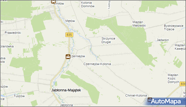 mapa Skrzynice Pierwsze, Skrzynice Pierwsze na mapie Targeo