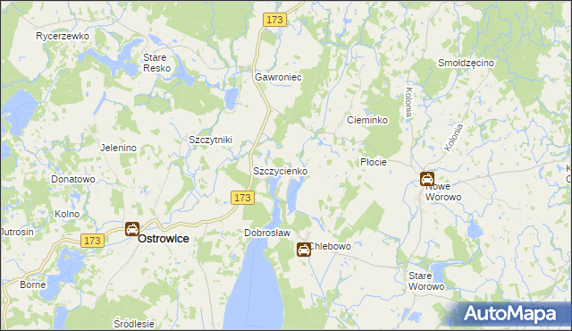 mapa Słowianki, Słowianki na mapie Targeo