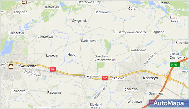 mapa Sokolniki Gwiazdowskie, Sokolniki Gwiazdowskie na mapie Targeo