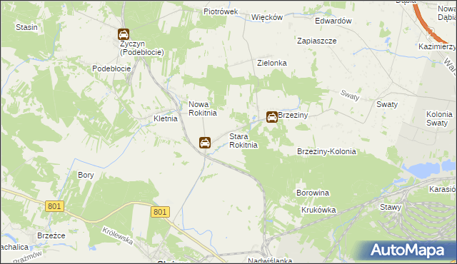 mapa Stara Rokitnia, Stara Rokitnia na mapie Targeo